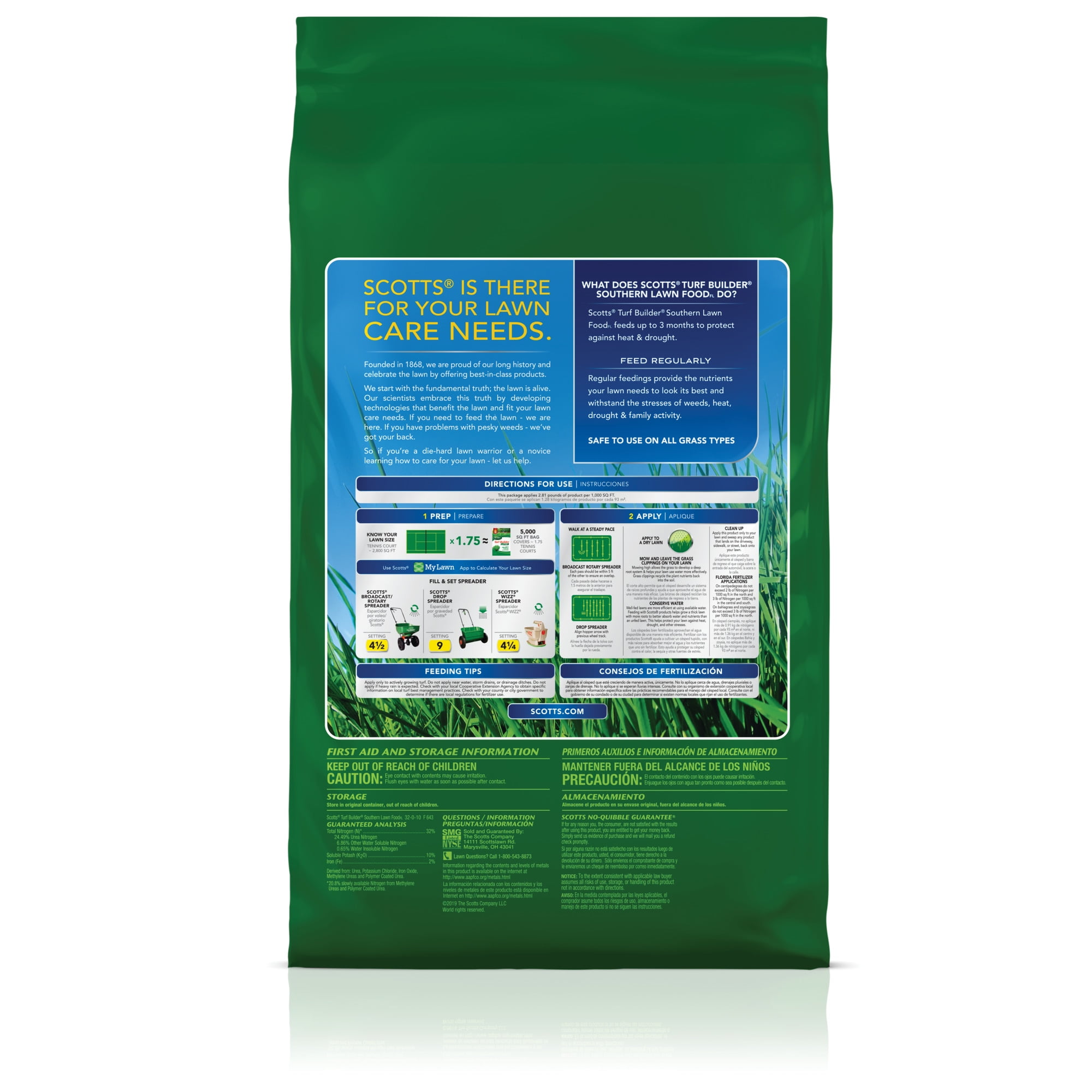 Scotts Turf Builder Southern Lawn FoodFL, 10,000 sq. ft., 28.13 lbs.