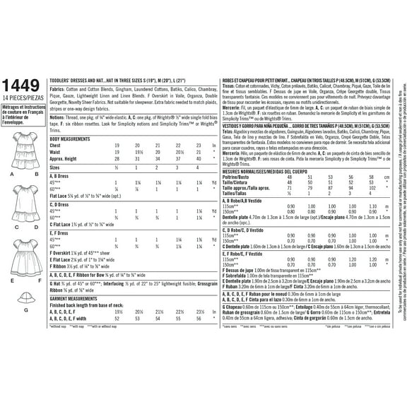 Simplicity Toddlers' Size 2-4 Dresses Pattern, 1 Each