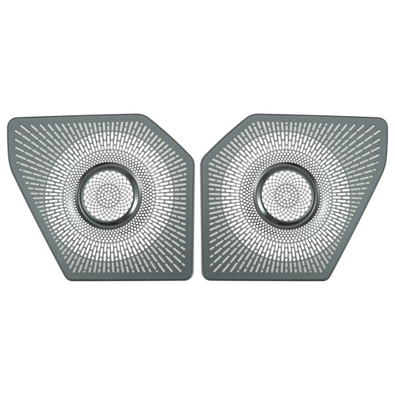 Unique Bargains Pair Rear Trunk Speaker Frame Cover Trim Car Audio Stereo Horn Grille for Ford Bronco 2021 Titanium Tone