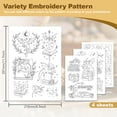 thumbnail image 2 of 22Pcs Dragon Book Water Soluble Hand Sewing Stabilizers 8.3"x11.7" Dragon Bookmark Embroidery Pattern Stabilizer 4 Sheets Fantasy Star Stick and Stitch Embroidery Paper Sticker, 2 of 7