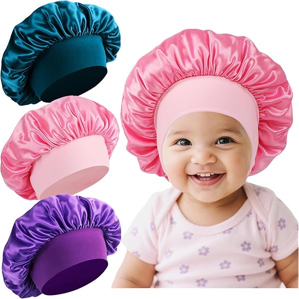 wonima11 3 Pcs Baby Bonnets Infant Hair Sleep Cap for Sleeping for Girls,Boys
