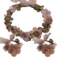 thumbnail image 1 of WLBON 3 Piezas Diadema de Flores Pulseras Rosa Floral Hoja Aros para el Cabello Bandas Tocado Diadema Pulseras Mujeres Navidad Boda Halloween Desfile Hawaiano Cosplay Vestir Fiesta de Cumpleaños Acces, 1 of 5