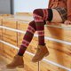 thumbnail image 5 of Calentadores de piernas cálidos de invierno para mujer, calcetines sueltos por encima de la rodilla, puños para botas, 5 of 5