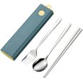 thumbnail image 1 of Coofit Kitchen Flatware Set Portable Rustless Travel Cutlery Spoon Fork Chopsticks, 1 of 10