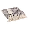 thumbnail image 1 of Design Imports CAMZ11813 Couverture Jetée en Acrylique à Rayures Diagonales Ton Gris, 1 of 2