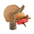 thumbnail image 4 of Bird Cage Perch Platform, Edible Coloring Nutritious Bite Resistant Round Wooden Stand Platform  For Birds S, 4 of 8