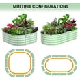 thumbnail image 5 of GAOMON 6x3x1 FT Oval Raised Garden Bed, 2 Pcs Galvanized Raised Beds for Outdoor, Planter Raised Boxes with Open-Ended Base,Large Metal Raised Planter Beds for Vegetables,Flowers,Green, 5 of 9