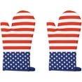 thumbnail image 4 of Northlight Stars and Stripes Americana Oven Mitts - 13.75" - Red and Blue - Set of 2, 4 of 5