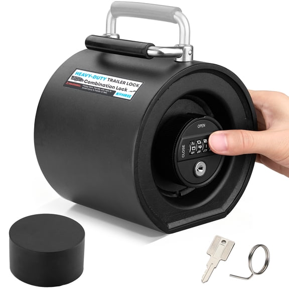 Kohree Keyless Combination Trailer Hitch Locks, Fits 2-5/16" Coupler Lock Heavy Duty Tow Lock One-Hand Install Tongue Lock Anti Theft for RV Trailer Camper Boat