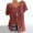 Red, variant on Joau Women's Casual Boho Floral Printed V Neck Tunic Tops Plus Size Short Sleeve Pleated T Shirt Blouses S-5XL