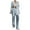Light Blue, variant on biudgviw 2 Piece Outfits for Women Formal Long Sleeve Blazer Jackets Wide Leg Pants Business Casual Suit Sets for Work Office