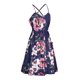 thumbnail image 5 of VISgogo Vestido sin mangas de verano para mujer, estampado de flores/leopardo para adultos, cuello en V, correa de espagueti cruzada, una pieza con bolsillos VISgogo  moda, 5 of 6