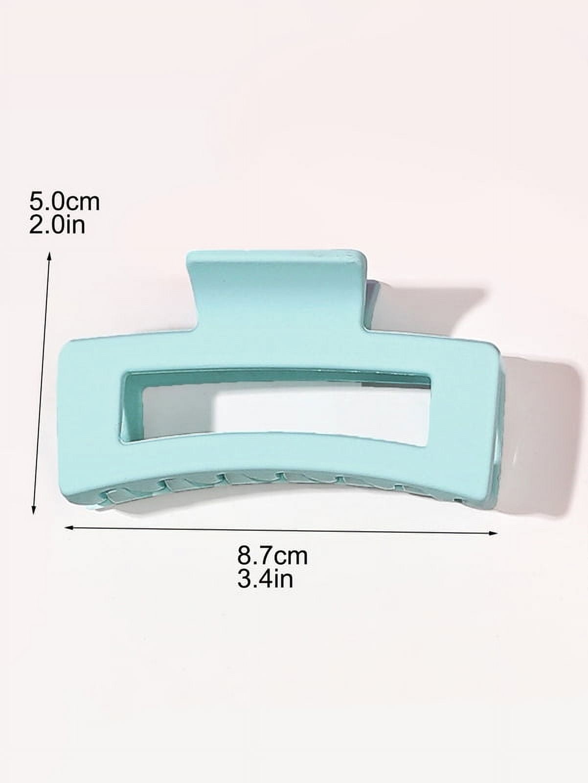 7 Pcs Big Hair Claw Clips 3.4" Non-slip Big Square Matte for Women Girls, Strong Hold Banana Clips for Thick Thin Hair