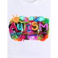 thumbnail image 4 of T-Shirt Imprimé Graffiti pour Femmes - Mode Décontractée, Col Rond, Manches Courtes, Polyester Respirant - Parfait pour Printemps/été, Éclaboussures d'Encre, Noir, 4 of 7