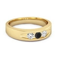 thumbnail image 2 of Culvert Ring 925 Sterling Silver Gold Vermeil 0.30 Ct Black Spinel Valentines Day Gifts Ring, 2 of 3