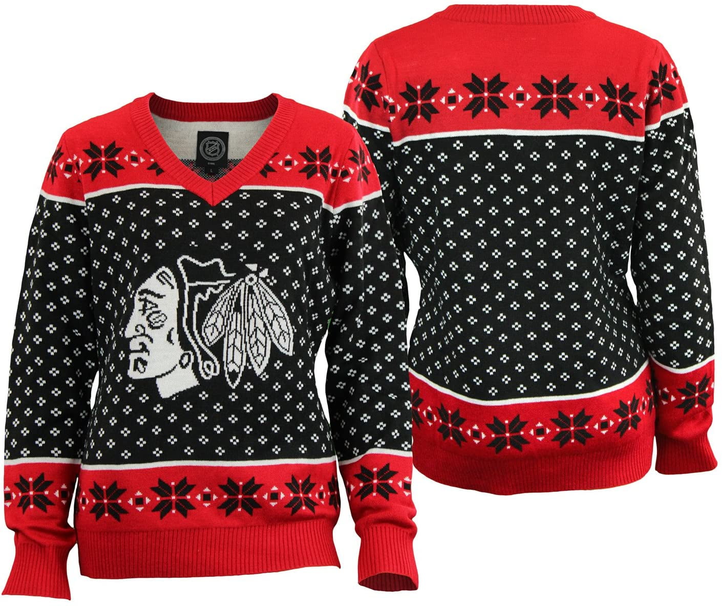 Chicago Blackhawks Tree Ball Christmas Ugly Sweater