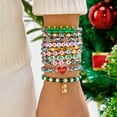 thumbnail image 5 of SPEKSEE 𝐇𝐞𝐢𝐬𝐡𝐢 𝐁𝐞𝐚𝐝𝐞𝐝 𝐒𝐭𝐫𝐞𝐭𝐜𝐡 𝐁𝐫𝐚𝐜𝐞𝐥𝐞𝐭𝐬 for Women Christmas Bracelets Stackable Polymer Clay Beads Bracelets Friendship Boho Bracelets Jewelry Set, 5 of 11