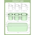 thumbnail image 4 of Bandeja para cubitos de hielo para vasos de 30 a 40 oz, 3 moldes cilíndricos de silicona con tapa y recipiente para congelador, fácil de llenar y liberar, para whisky y cócteles, sin BPA., 4 of 5