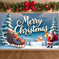 thumbnail image 6 of Decorative Design Merry Christmas Banner Gift Boxes Santa Claus Snow for Winter Party Holiday Celebration Family Gathering, 6 of 9