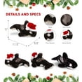 thumbnail image 2 of DolliBu Santa Killer Whale Stuffed Animal Plush Toy - Super Soft Ocean Life Animal Dress Up with Red Santa Claus Hat, Cute Ocean Life Christmas Holiday Gift - 11.5 Inches, 2 of 6
