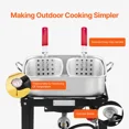 thumbnail image 3 of 18 Qt Outdoor Propane Deep Fryer Kit-Aluminum Fish and Wing Fryer with Dual Baskets for Delicious Fried Dishes, 3 of 6