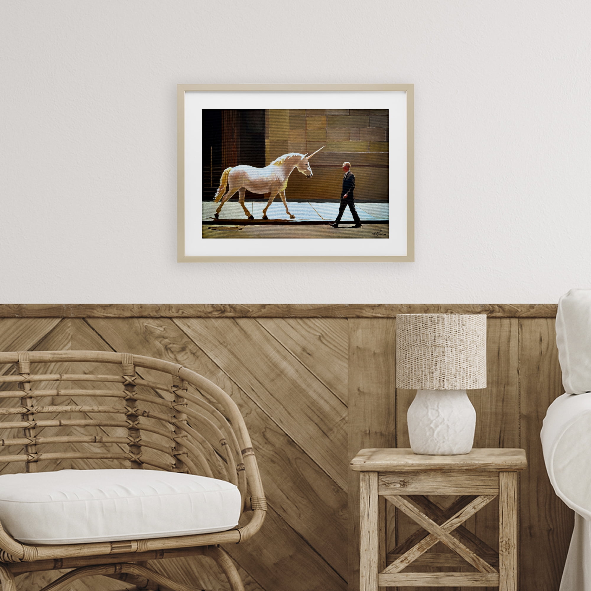 The Exception Proves The Rule Birch Framed Print Under Glass, design by Keith Thomson