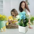 thumbnail image 1 of Plantas Artificiales Ganfancp Admiralty En Maceta Adornos Creativos Ofertas Del Día 1 X Cesta de Flores, 1 of 3