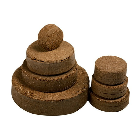 10Pcs 10pcs Potting Soil Coco Coir Pellet Fiber Indoor Herb Nursery Plant Starters Kit 30X10Mm Smile Home