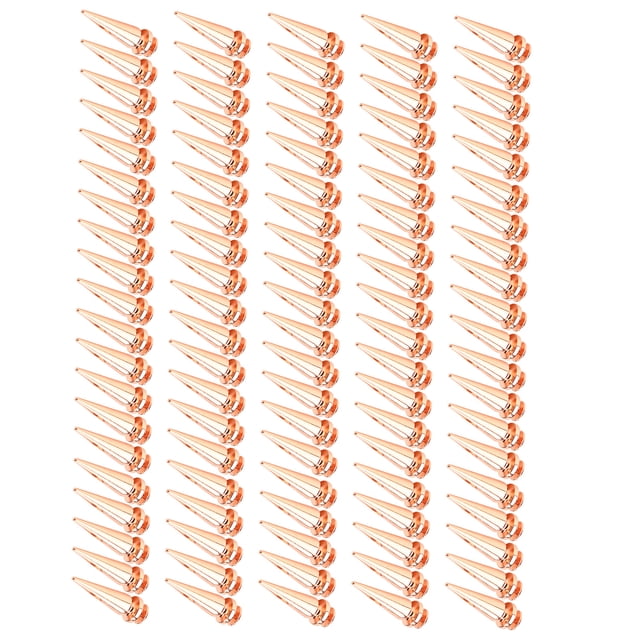 Punk Cone Spikes Studs, Metal Rivet Spikes 100 Sets for Shoes Bags Tree Type