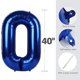 thumbnail image 5 of Globo número 4 azul marino de 40 cm para decoración de cuarto cumpleaños, 5 of 6