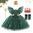 thumbnail image 1 of Vestido de fiesta de princesa de lujo con mangas voladoras para niña, vestido de fiesta de carnaval con estrellas navideñas originales 2024, 1 of 5