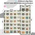 thumbnail image 5 of Cat Head and Glasses White Pattern Teens Toddler Nap Mat with Pillow, Sleeping Mat Bag for Preschool Daycare 59"x22", 5 of 6