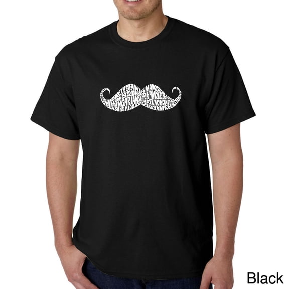 LA Pop Art Men's Word Art T-Shirt - WAYS TO STYLE A MOUSTACHE