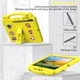 thumbnail image 4 of Dteck Kids Tablet Case for Samsung Galaxy Tab S10 FE Plus 13.1 inch (Model SM-X620/X626),Shockproof EVA Case Handle Stand with Shoulder Strap Cover for Galaxy Tab S10 FE+ 2025,Yellow, 4 of 8