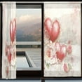 thumbnail image 3 of YAZAOO Curtains 110/118 Inch Long French Curtains Valentines Day Painting Print For Farmhouse Bedroom Curtains Window Curtain Set 2, 3 of 4