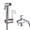 Silver, variant on taoruifang Metal Handheld Bidet, Bidet Attachment Rose Gold with Two Water Pressure Modes, Rust-Proof, Corrosion-Resistant 4 Piece