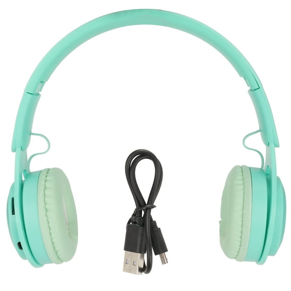 Kids Headphone Kids  Headset Y08 Kids Headphone Macaron Stylish Stereo Sound Foldable Plug In Card  Over Ear Headphones Green