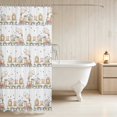 thumbnail image 3 of Erosebridal Lion Shower Curtain 72Wx78L for Boys Girls, White Train Waterproof Bath Curtain, 3 of 5