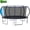 Blue, variant on Cochan 14FT Trampoline with Net, 1400LBS Outdoor Trampoline for Kids and Adults with Ladder, Anti-Rust Backyard Heavy Duty Round Trampoline with Enclosure, 6-7 Children,Birthday Gift