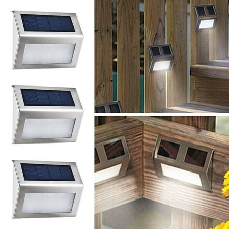

CUH Solar Deck Lights Outdoor Solar Step Lights Stainless Steel Bright LED Solar Powered Stair Lights Dust to Dawn Outdoor Lighting for Steps Stairs Decks Fences Paths Patio Walkway