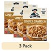 (3 pack) Quaker Simply Granola, Oats, Honey & Almonds Cereal, Ready-to-Eat, 24.1 oz Box