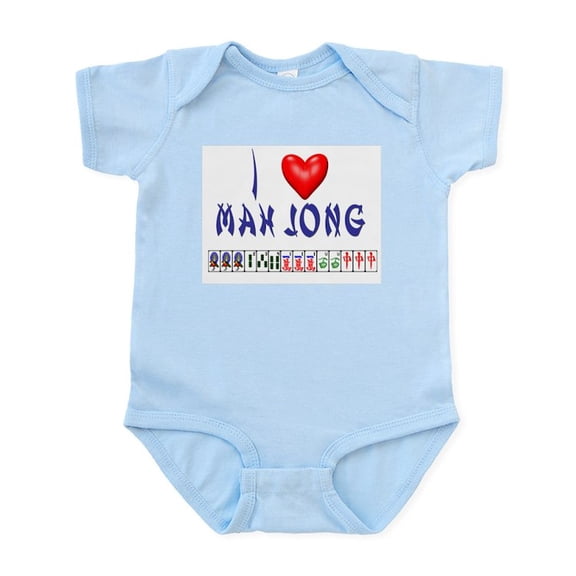CafePress - I LOVE MAH JONG Infant Bodysuit - Baby Light Bodysuit, Size Newborn - 24 Months