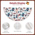 thumbnail image 4 of Daiia Fourth Of July Party Drawing Merry Christmas Tree Skirt , Xmas Large Lace-up Tree Skirt, Santa Snowflakes Rustic Home Decorations New Year Party Farmhouse Decor-36", 4 of 7
