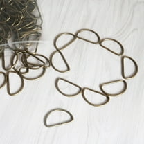 FESTFENDS 100Pcs Webbing Bag Strap Metal D Rings for Suitcase Belt Diy Makers Craft Enthusiasts Bronze