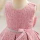thumbnail image 4 of Vestido de niña de un año de encaje, vestido de princesa para niña de las flores, lazo, disfraz de pasarela, 4 of 6