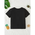 thumbnail image 3 of Kids' Cotton Casual T-Shirt with "Just a Boy Who Loves Garbage Trucks" Letter Print, Round Neck, Short Sleeve, Knitted Fabric, Stretch Fit, Summer Top for Boys and Girls, 3 of 7