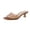 Whiskey, variant on Doral Clear Kitten Heels for Women, Slip-On Open Toe Dress Sandals with Cushioned Footbed