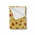 thumbnail image 2 of Poppy Flower Soft Flannel Fleece Blanket, Abstract Lines Dots Floral Arrangement Ornamental Spotted Illustration Petals, Cozy Plush for Indoor and Outdoor Use, 60" x 80", Multicolor, by Ambesonne, 2 of 6