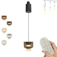 thumbnail image 1 of FSLiving Adjustable Height Track Pendnat Light J-Type Retractable Lift Track Pendnat Light by Remote Control with Stepless Dimming Indoor Island Light Adjustable Wire Amber Lamp,Grey - 1 Light, 1 of 7