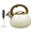 White Marble, variant on Whistling Tea Kettle & Milk Frother Set, 2.4qt Stainless Steel Whistling Tea Kettle & Handheld Frother, Foam Maker for Coffee, Latte and Matcha Drinks